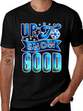 Up to Snow Good Mens Black T-Shirt