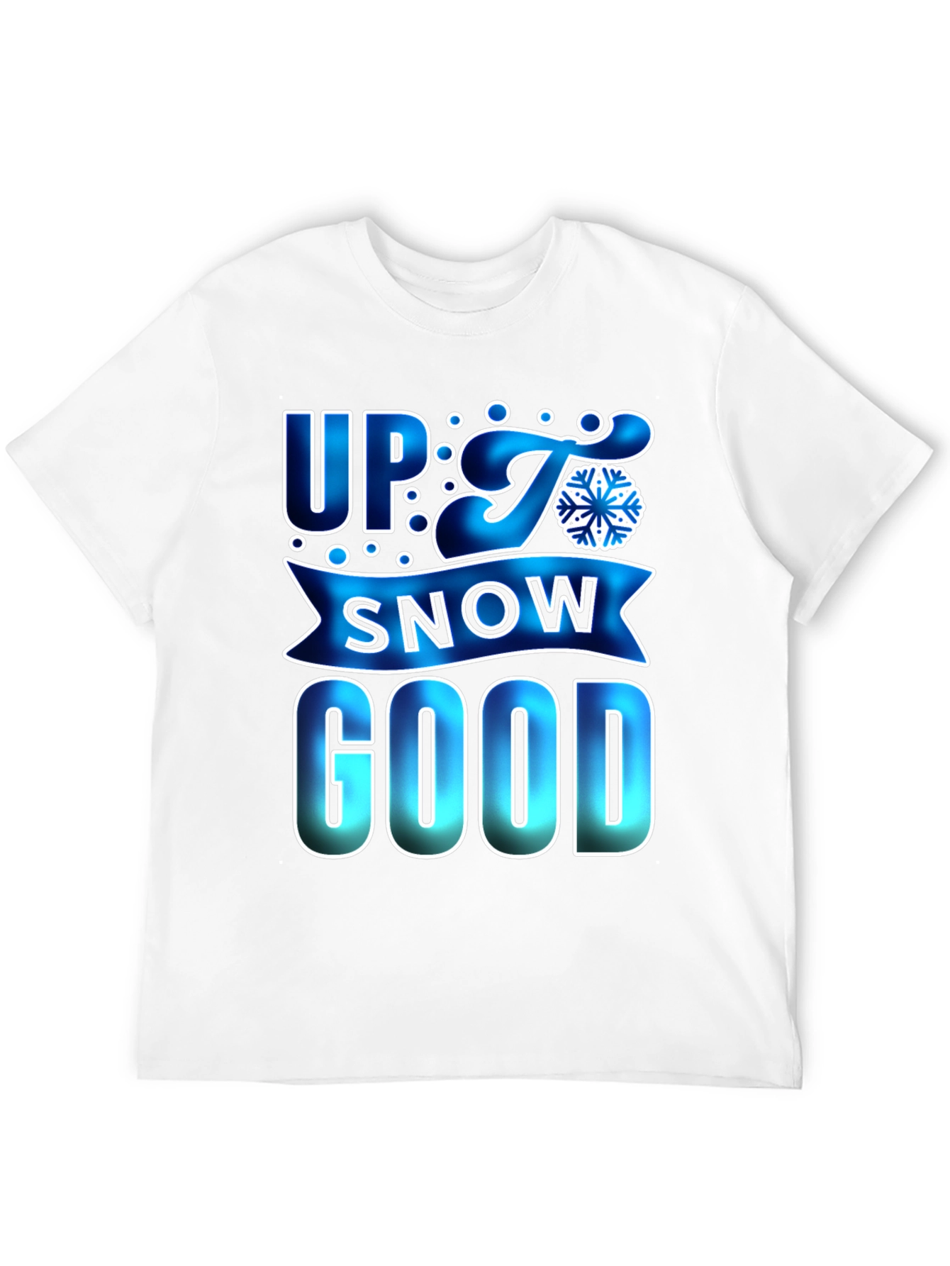 Up to Snow Good Mens Black T-Shirt