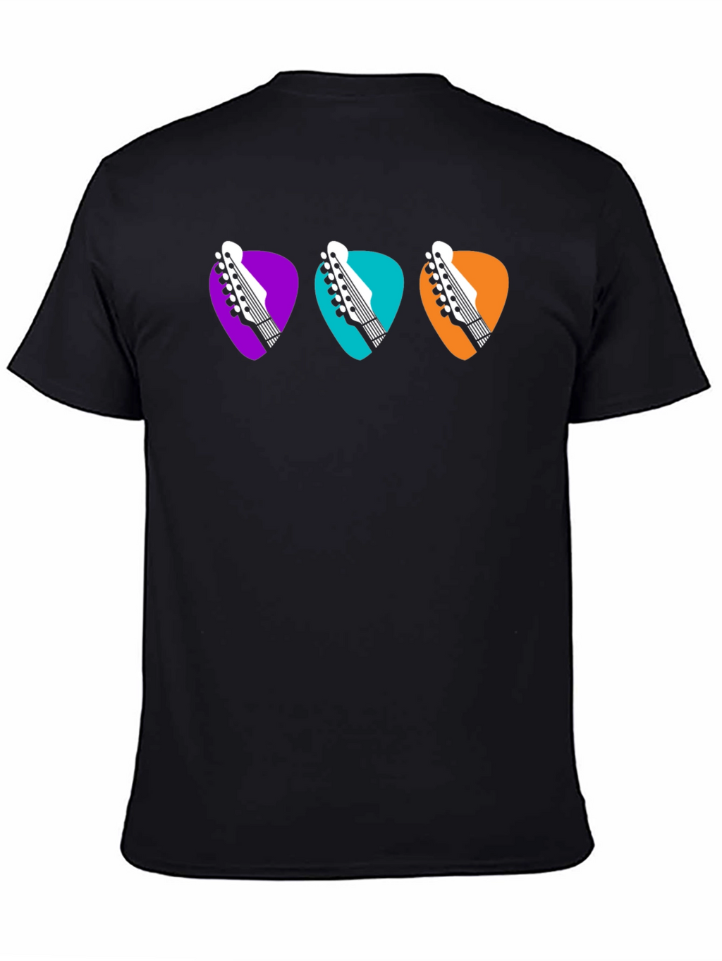 Guitar Pick Headstock Tee - Music Lover T-Shirt