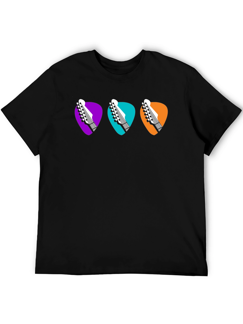 Guitar Pick Headstock Tee - Music Lover T-Shirt