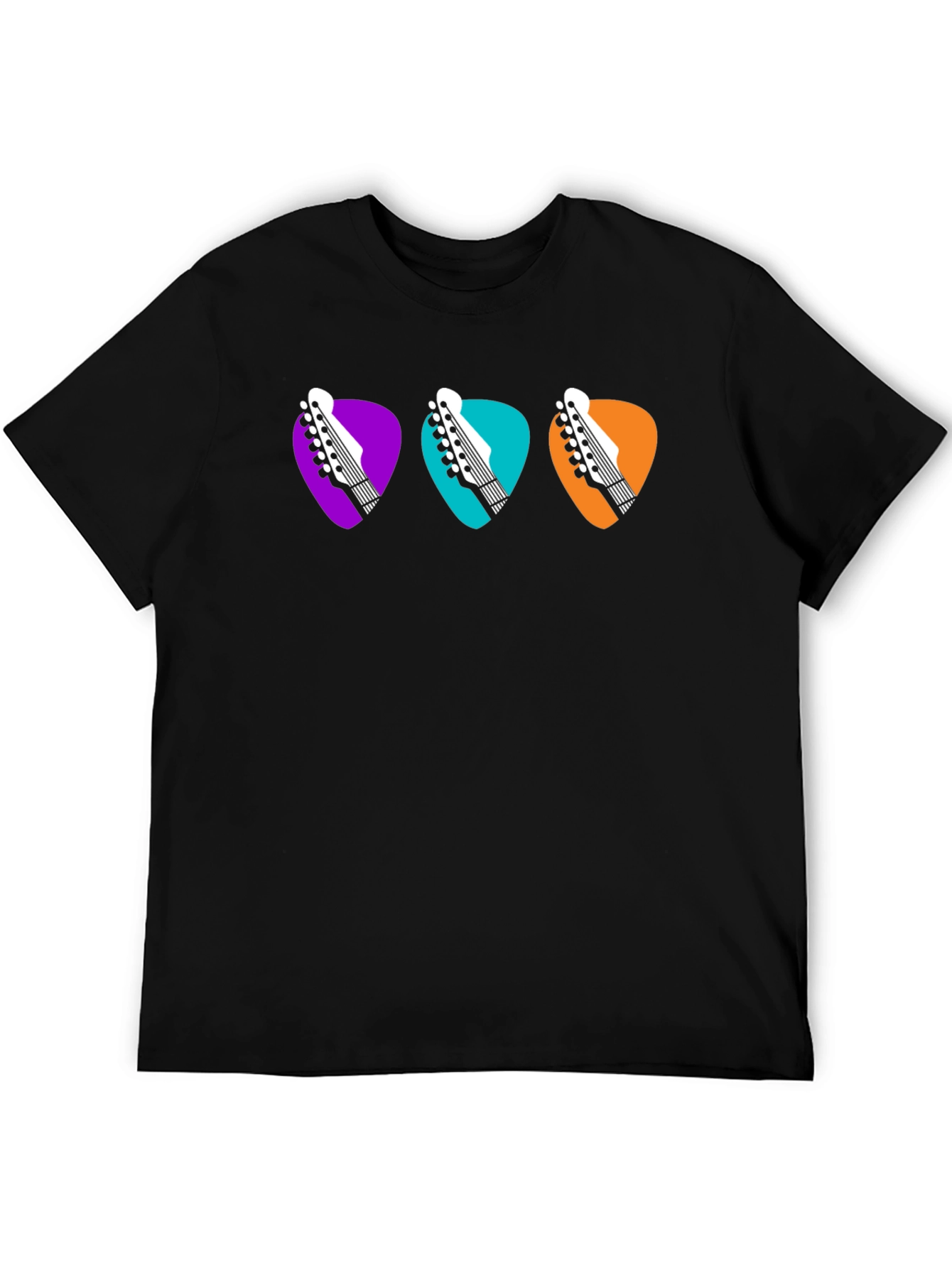 Guitar Pick Headstock Tee - Music Lover T-Shirt