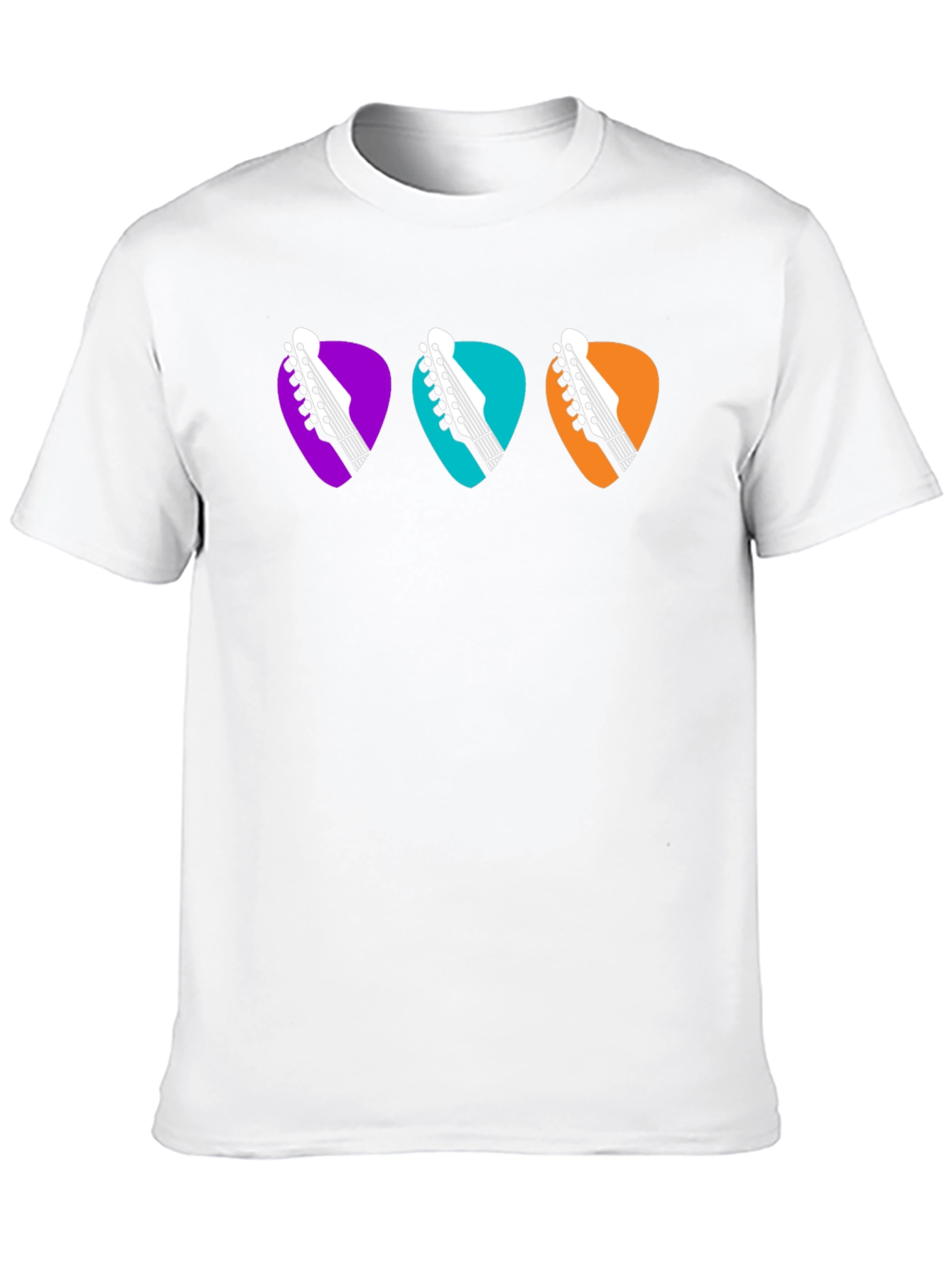 Guitar Pick Headstock Tee - Music Lover T-Shirt