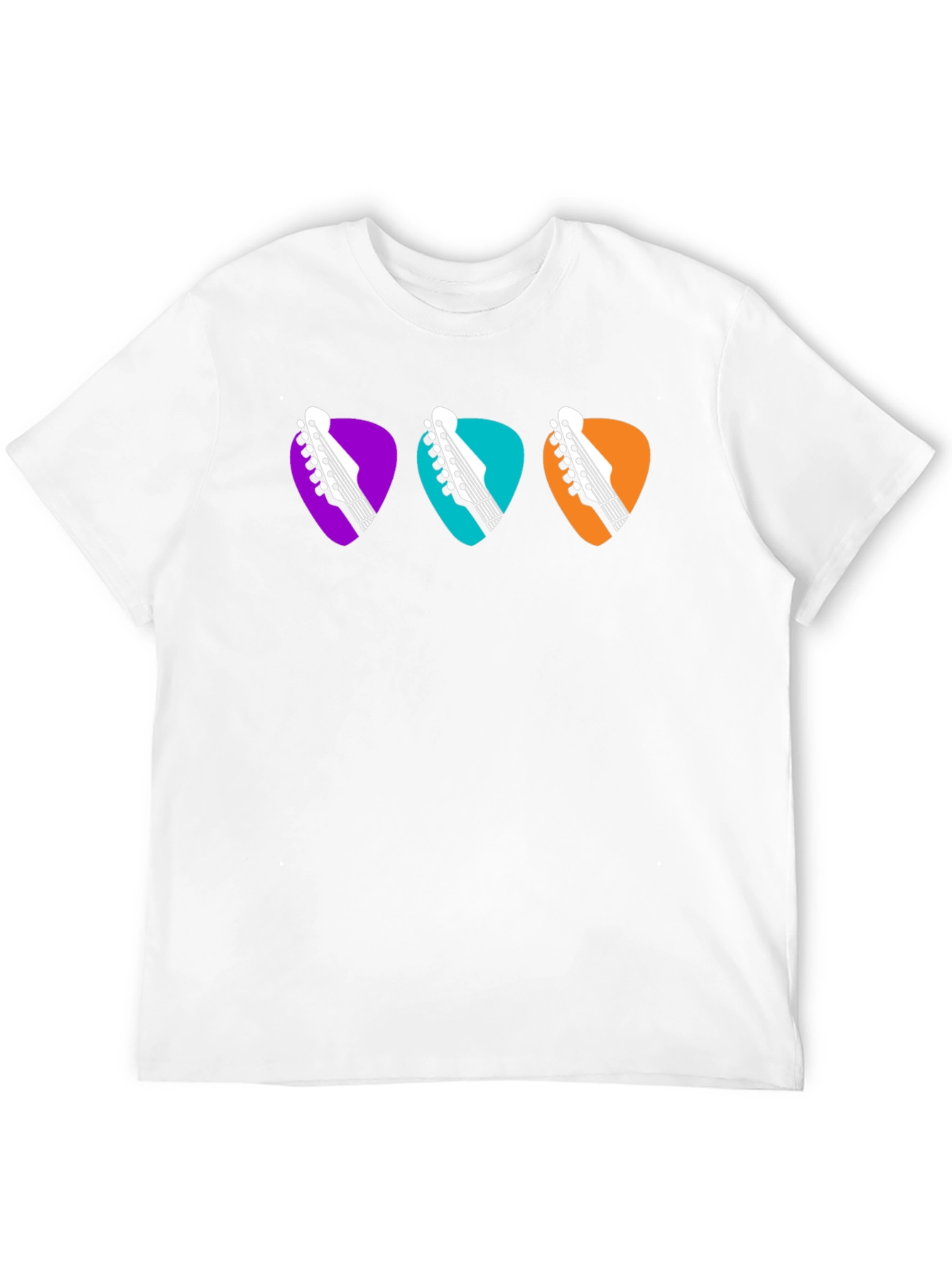 Guitar Pick Headstock Tee - Music Lover T-Shirt