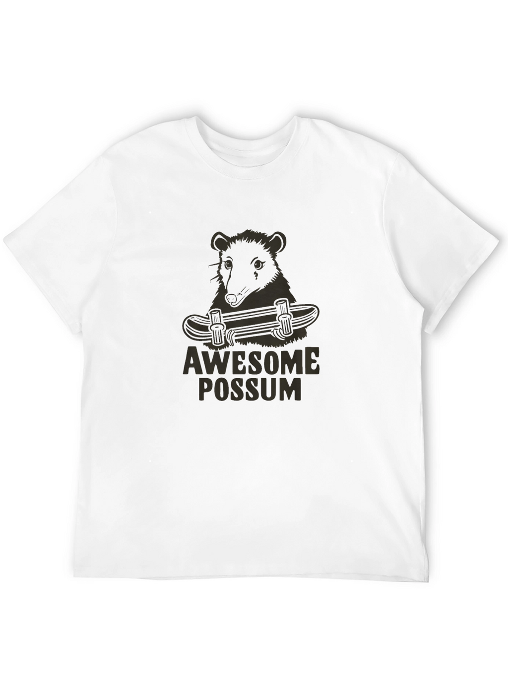 Awesome Possum Skateboard Graphic Tee - Black