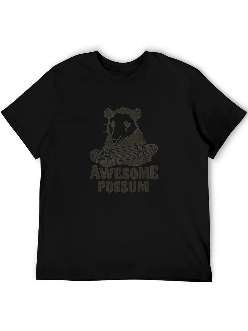 Awesome Possum Skateboard Graphic Tee - Black