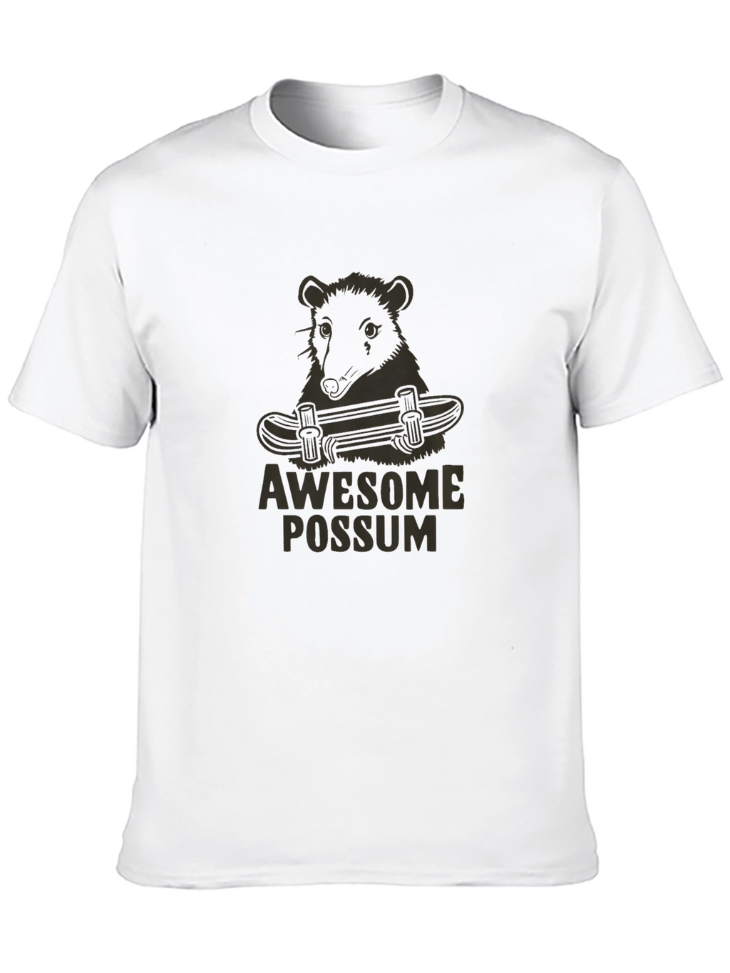 Awesome Possum Skateboard Graphic Tee - Black