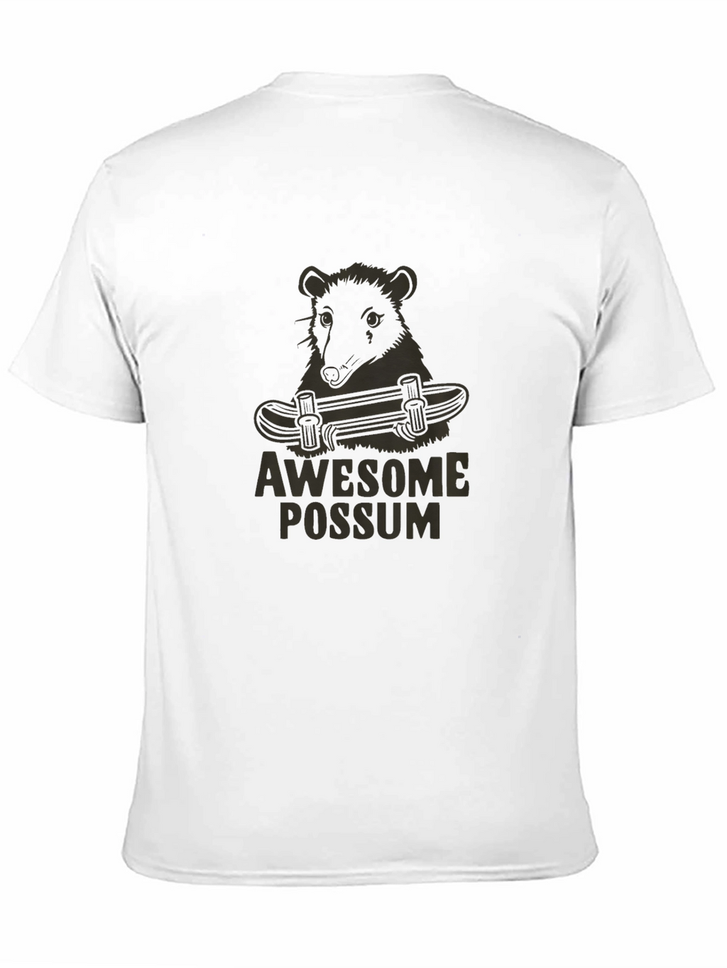 Awesome Possum Skateboard Graphic Tee - Black
