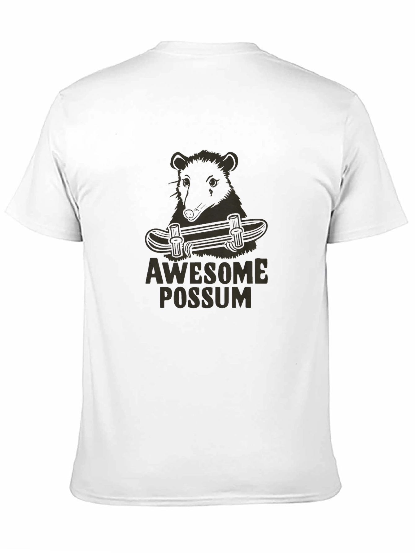 Awesome Possum Skateboard Graphic Tee - Black