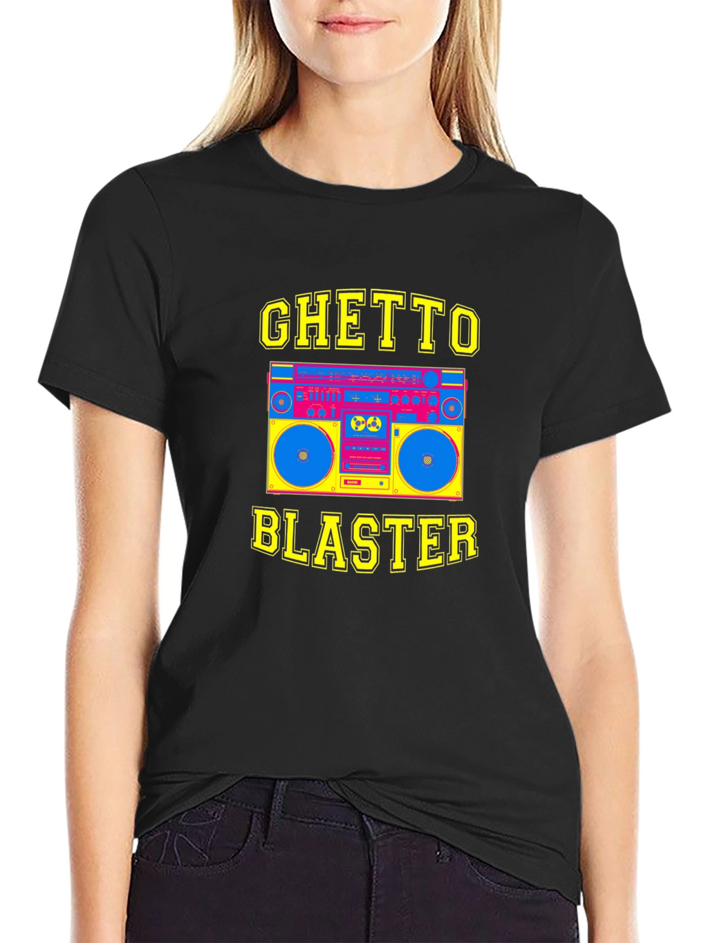 Ghetto Blaster Graphic Tee - Retro Boombox T-Shirt