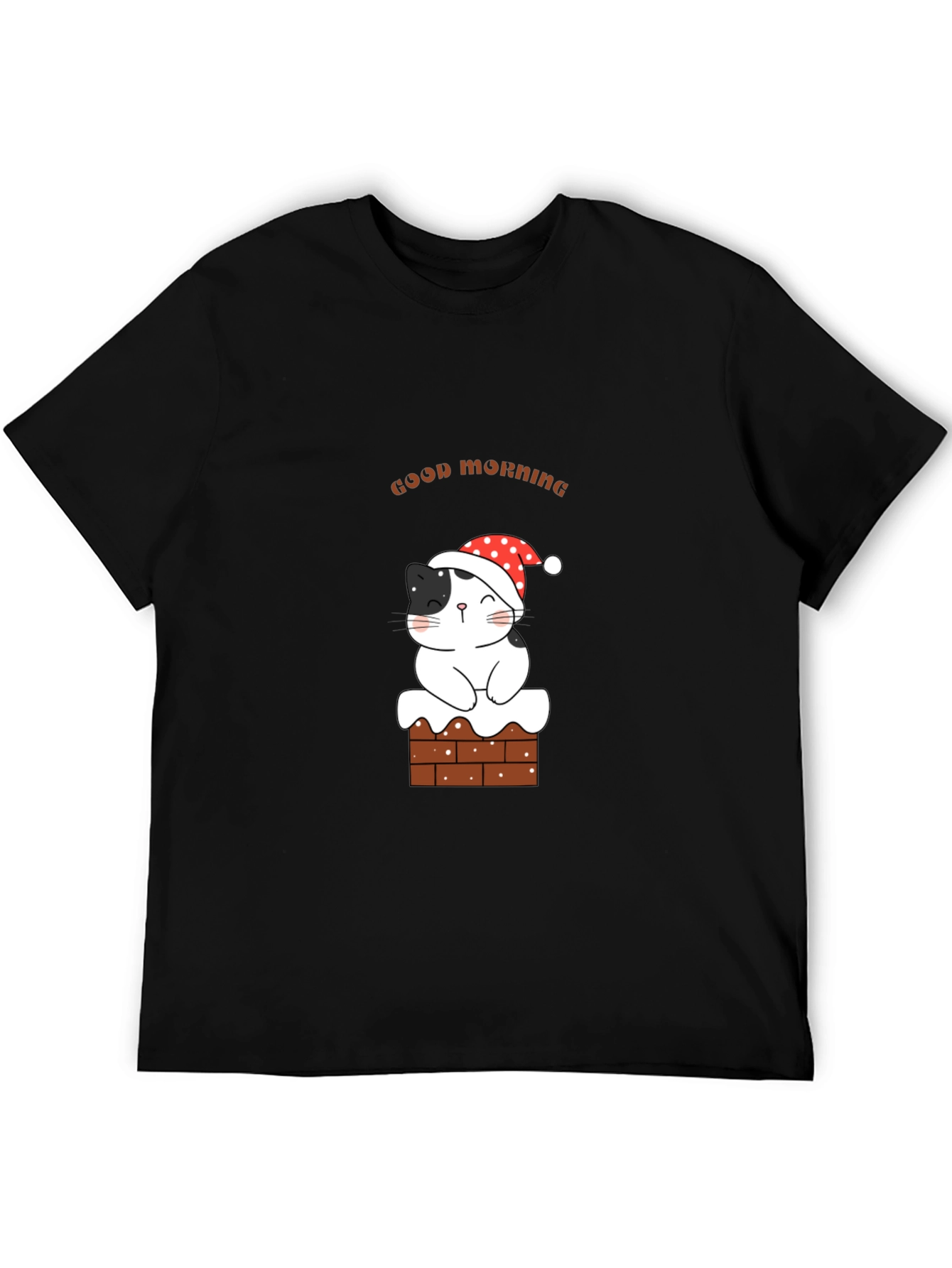 Festive Cat Good Morning Graphic Tee