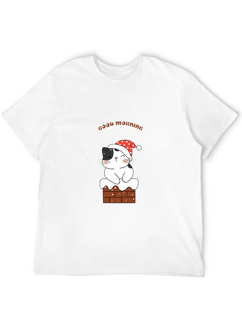 Festive Cat Good Morning Graphic Tee