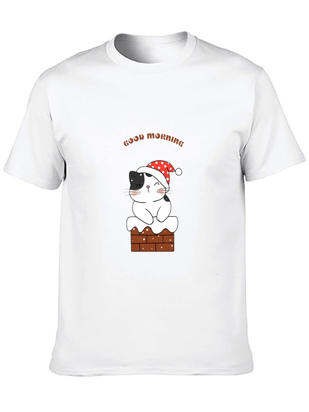 Festive Cat Good Morning Graphic Tee