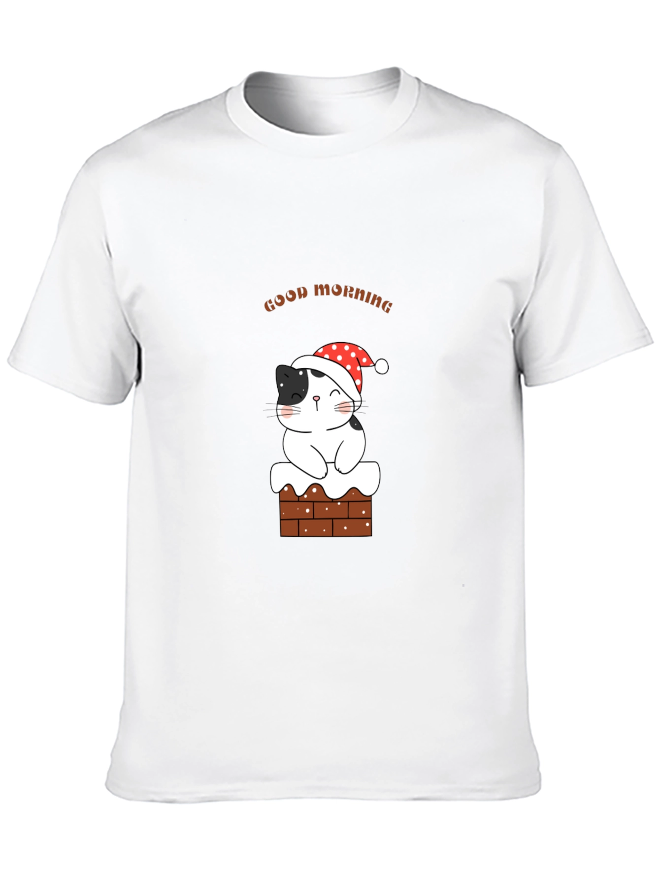 Festive Cat Good Morning Graphic Tee