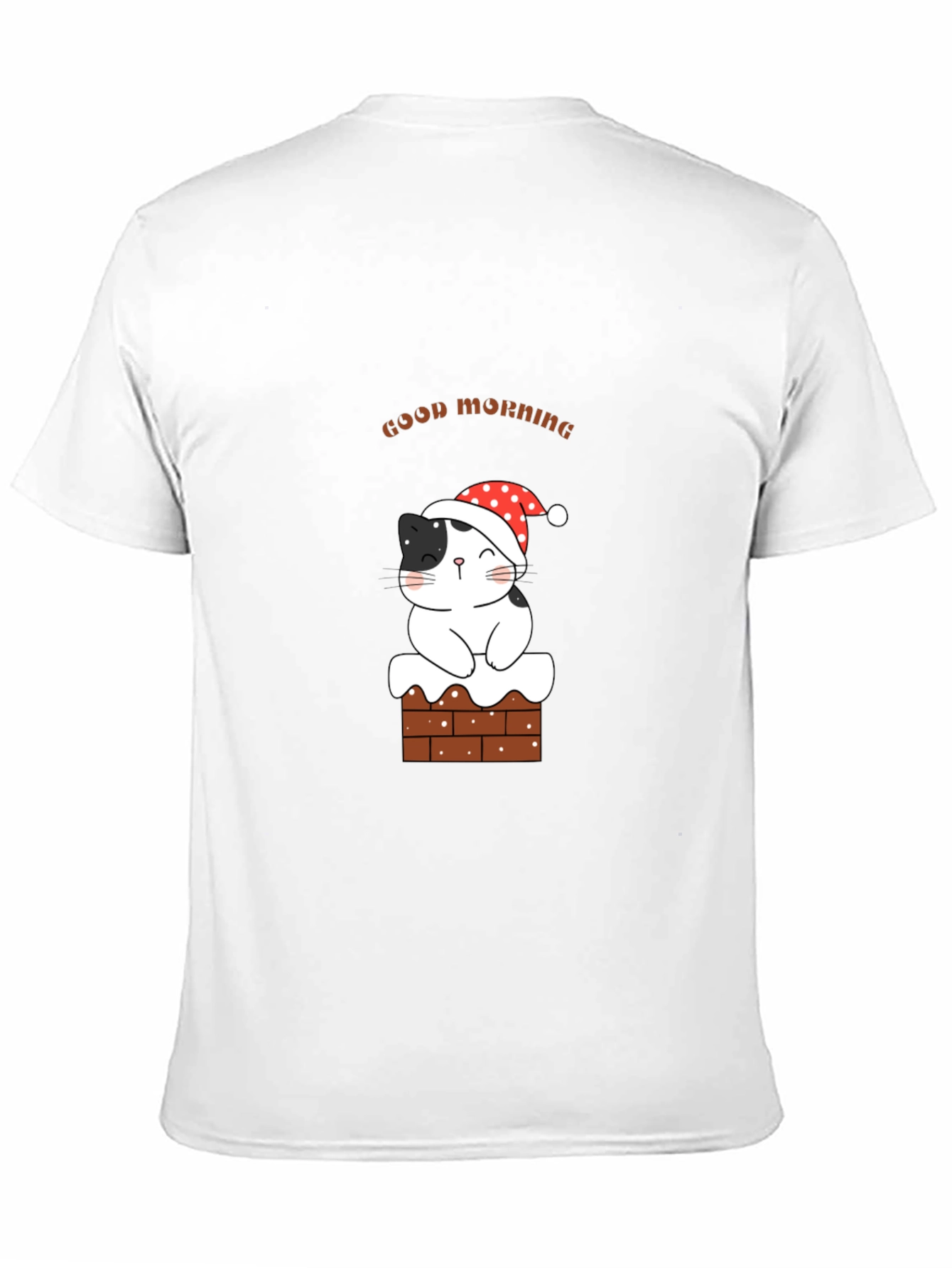Festive Cat Good Morning Graphic Tee