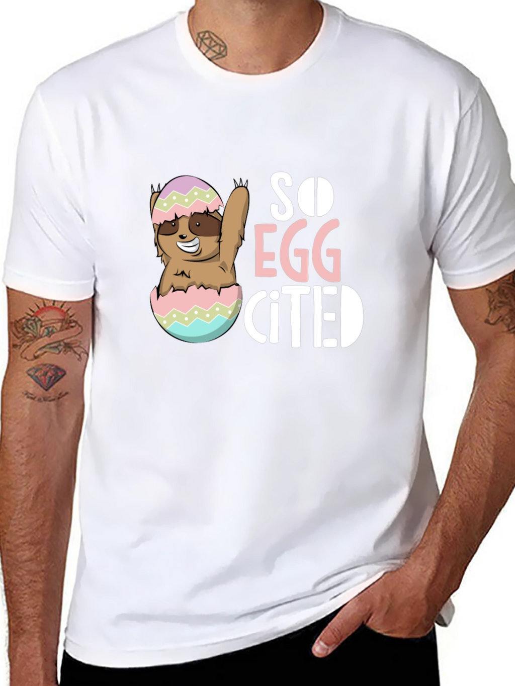 So Egg-cited Sloth Easter T-Shirt