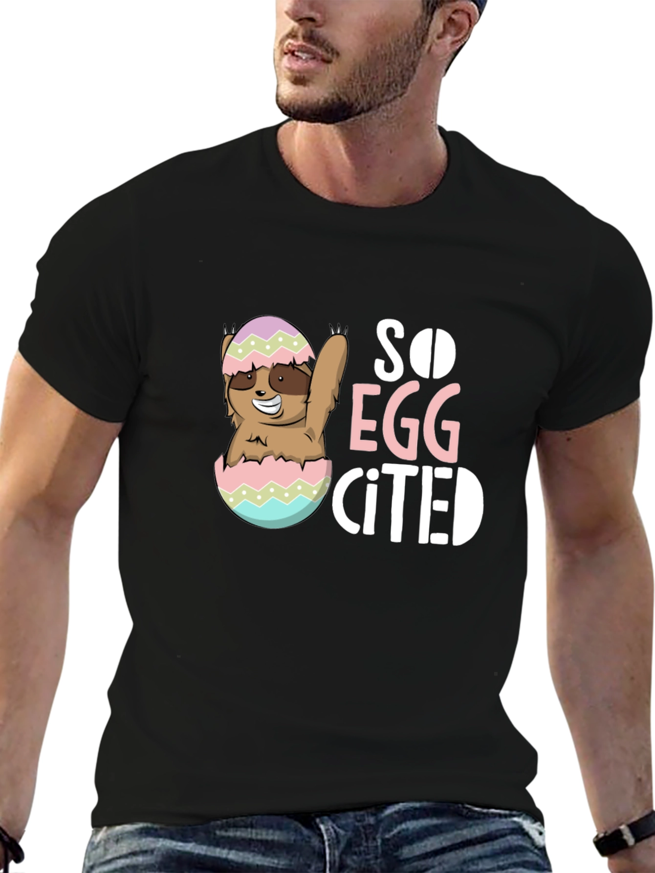 So Egg-cited Sloth Easter T-Shirt