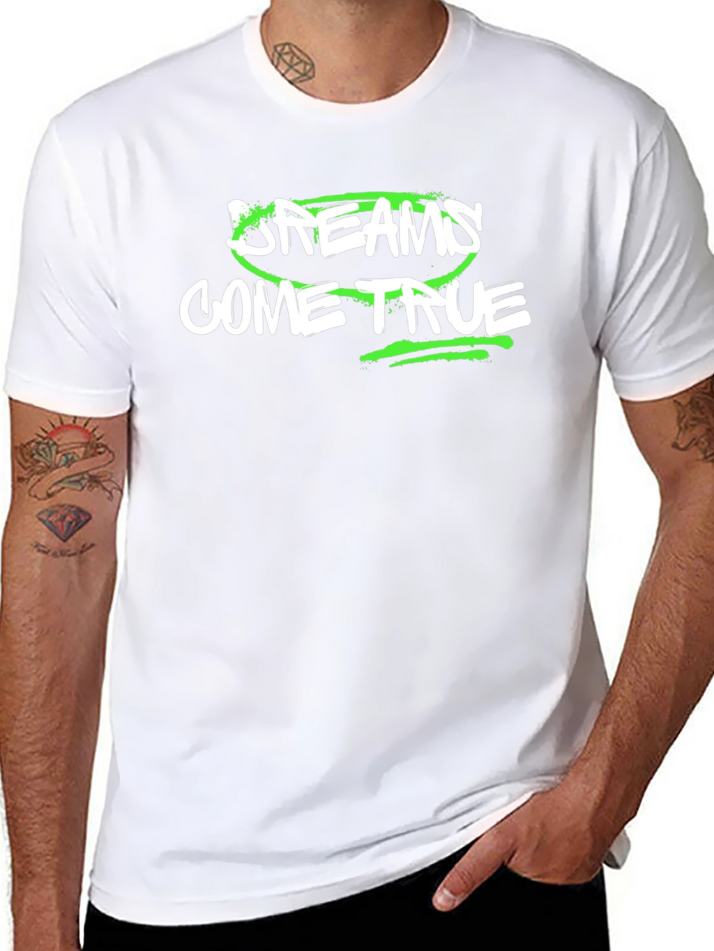Dreams Come True Graphic T-Shirt - Black Cotton Tee