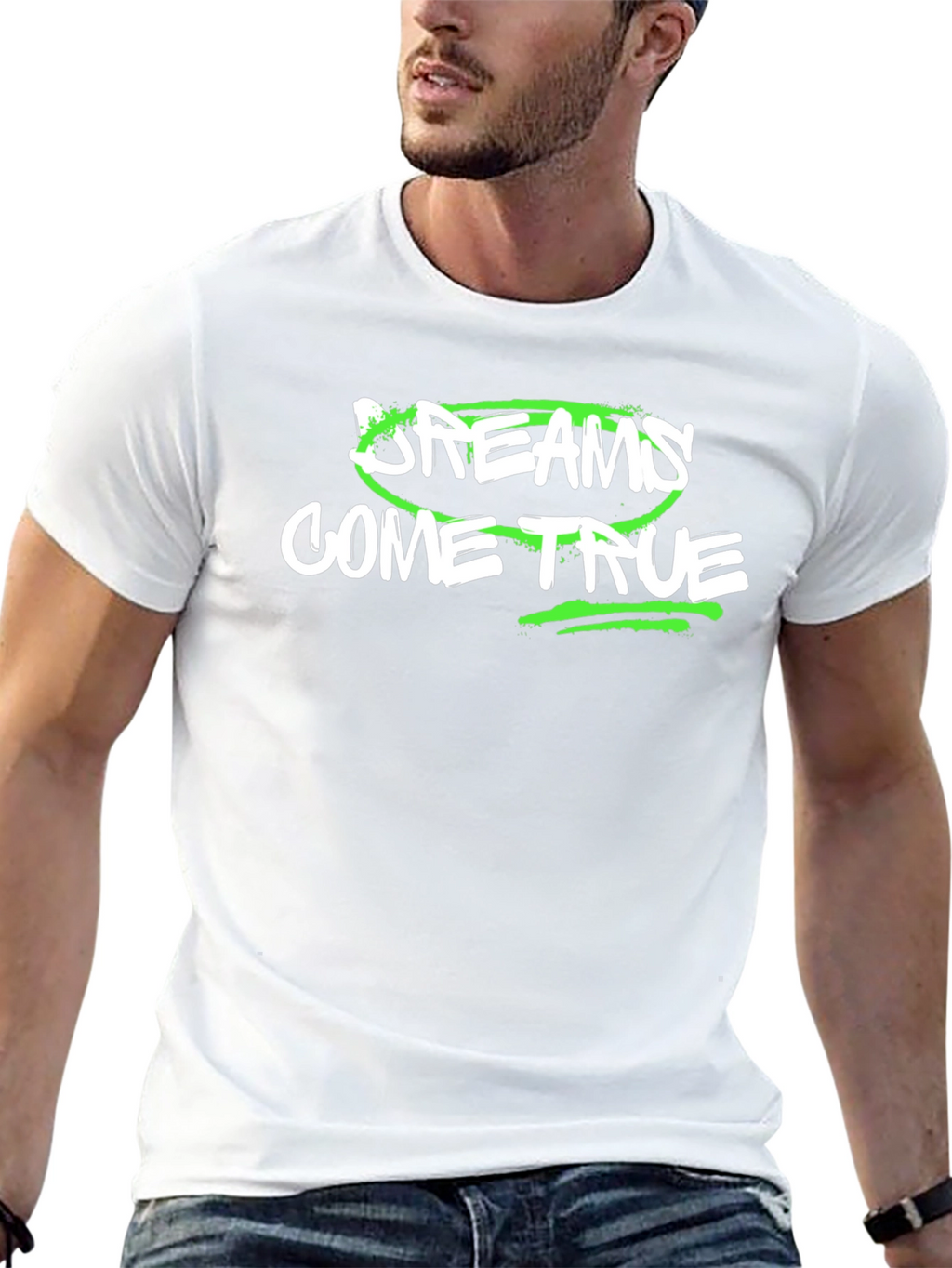 Dreams Come True Graphic T-Shirt - Black Cotton Tee
