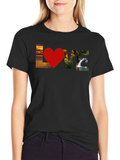 Love Nature Graphic T-Shirt - Stylish Black Tee