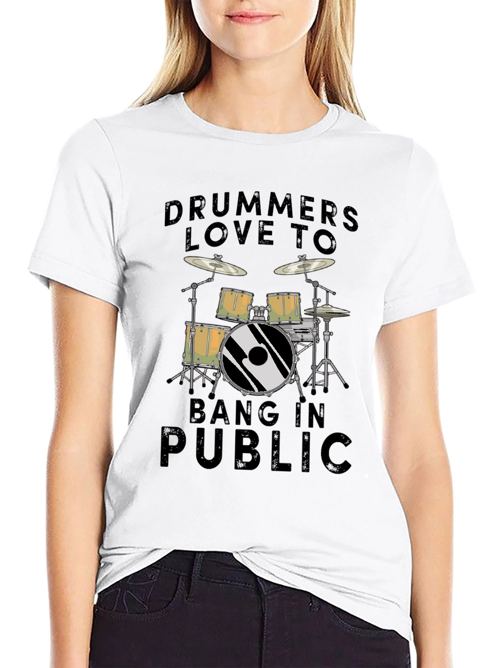Drummers Love To Bang In Public T-Shirt - Black