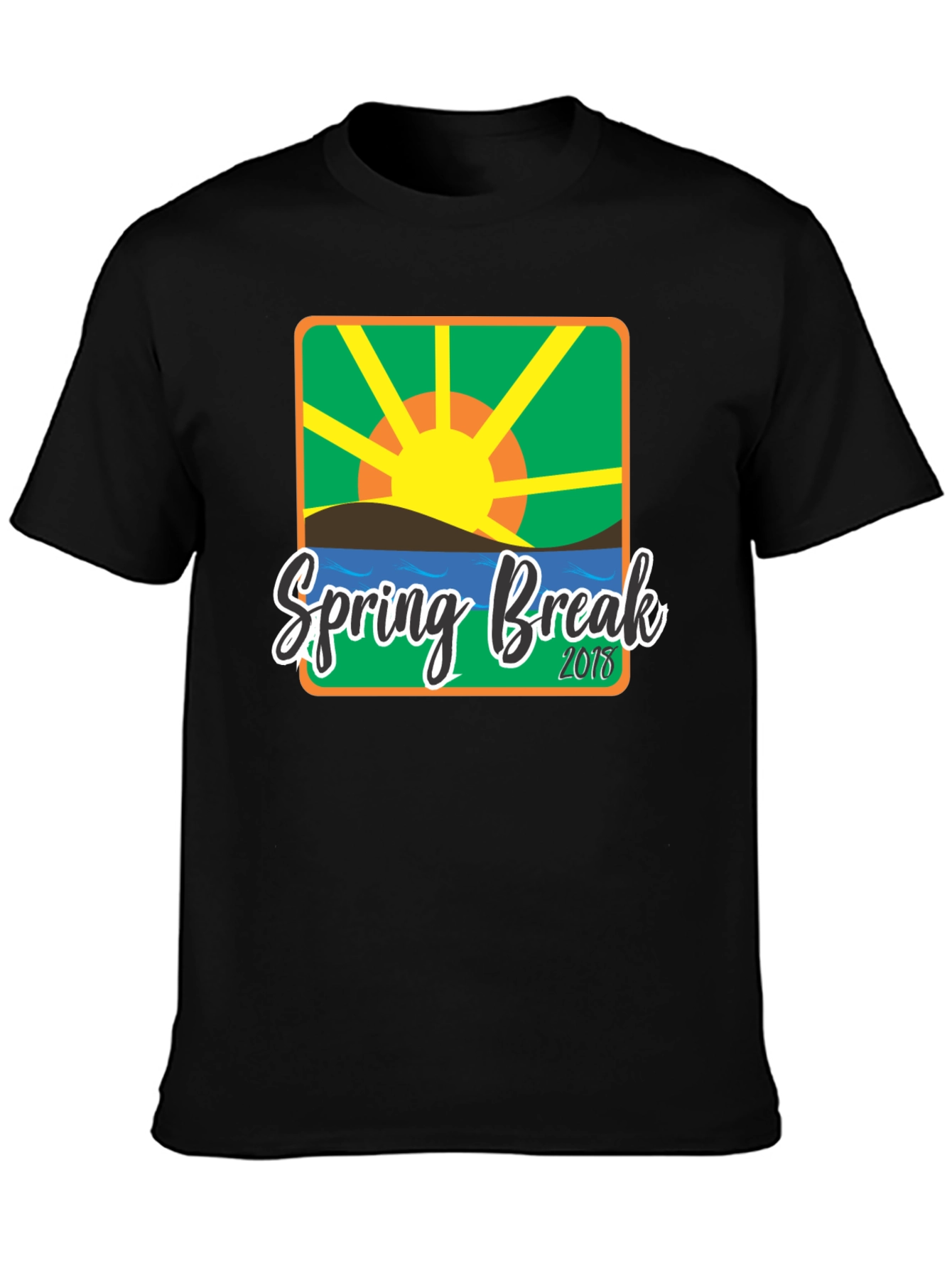 Spring Break 2018 Graphic T-Shirt - Black