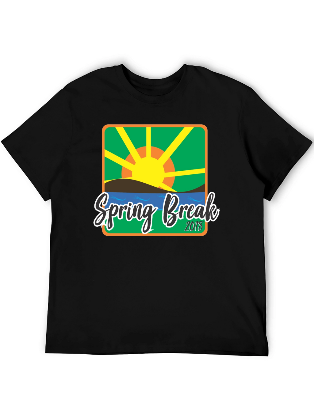 Spring Break 2018 Graphic T-Shirt - Black