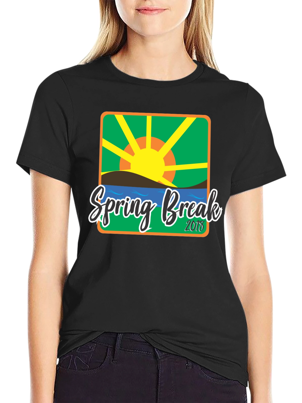 Spring Break 2018 Graphic T-Shirt - Black
