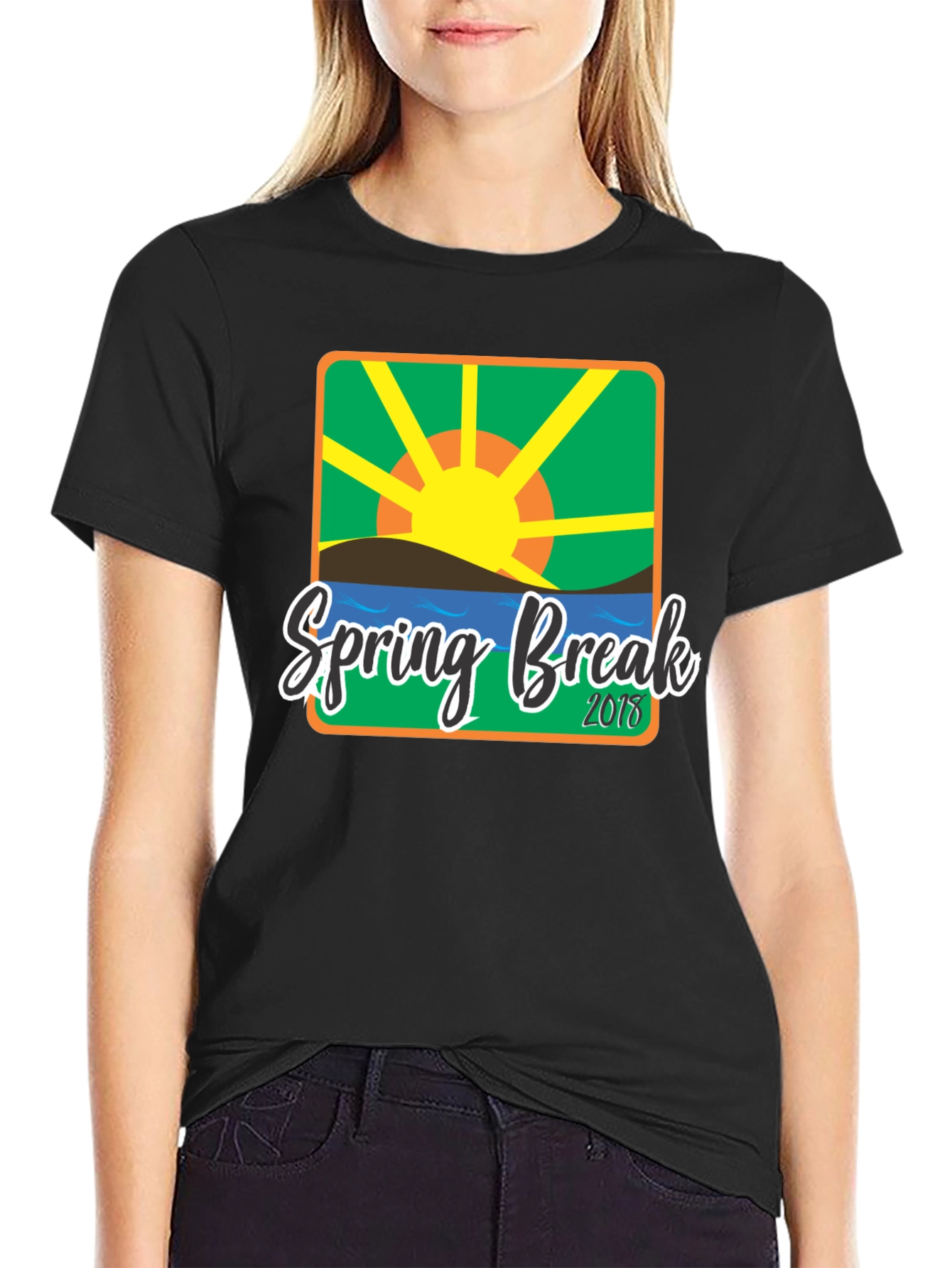 Spring Break 2018 Graphic T-Shirt - Black