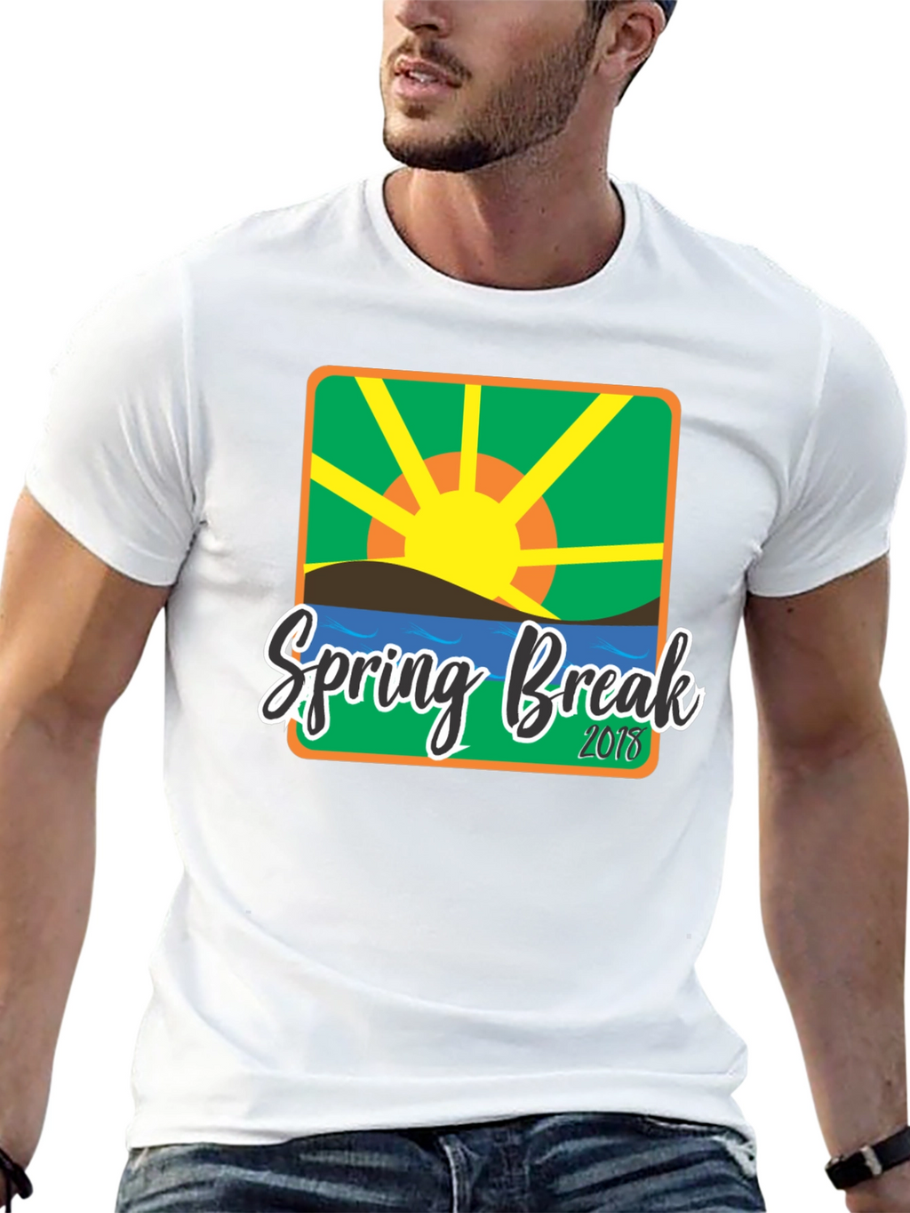 Spring Break 2018 Graphic T-Shirt - Black