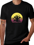 Retro Drummer Silhouette T-Shirt