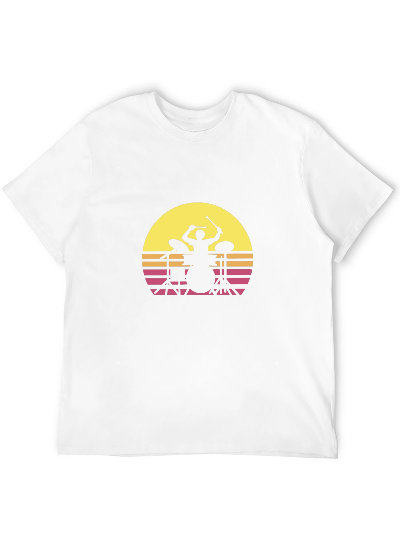Retro Drummer Silhouette T-Shirt