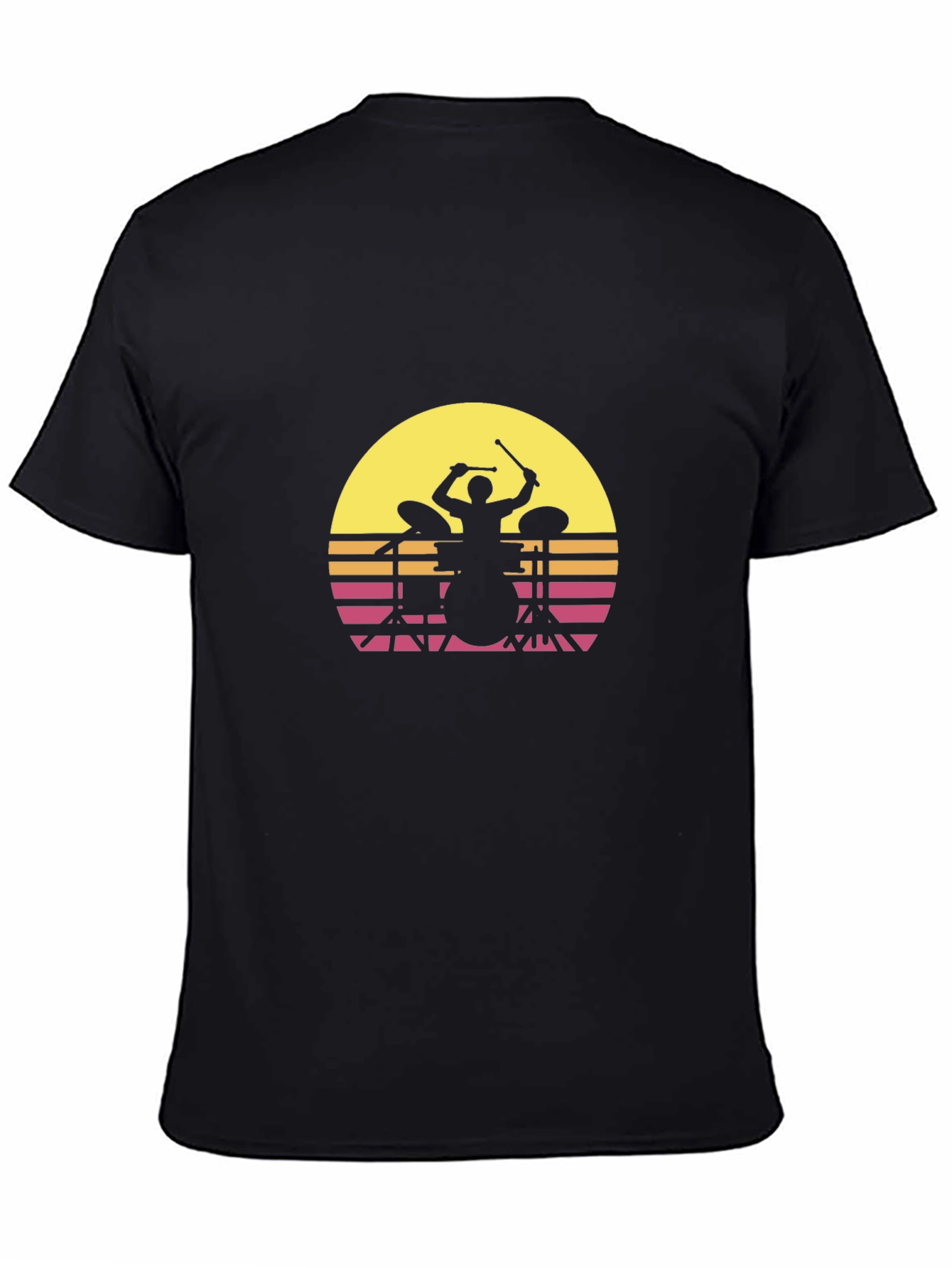 Retro Drummer Silhouette T-Shirt