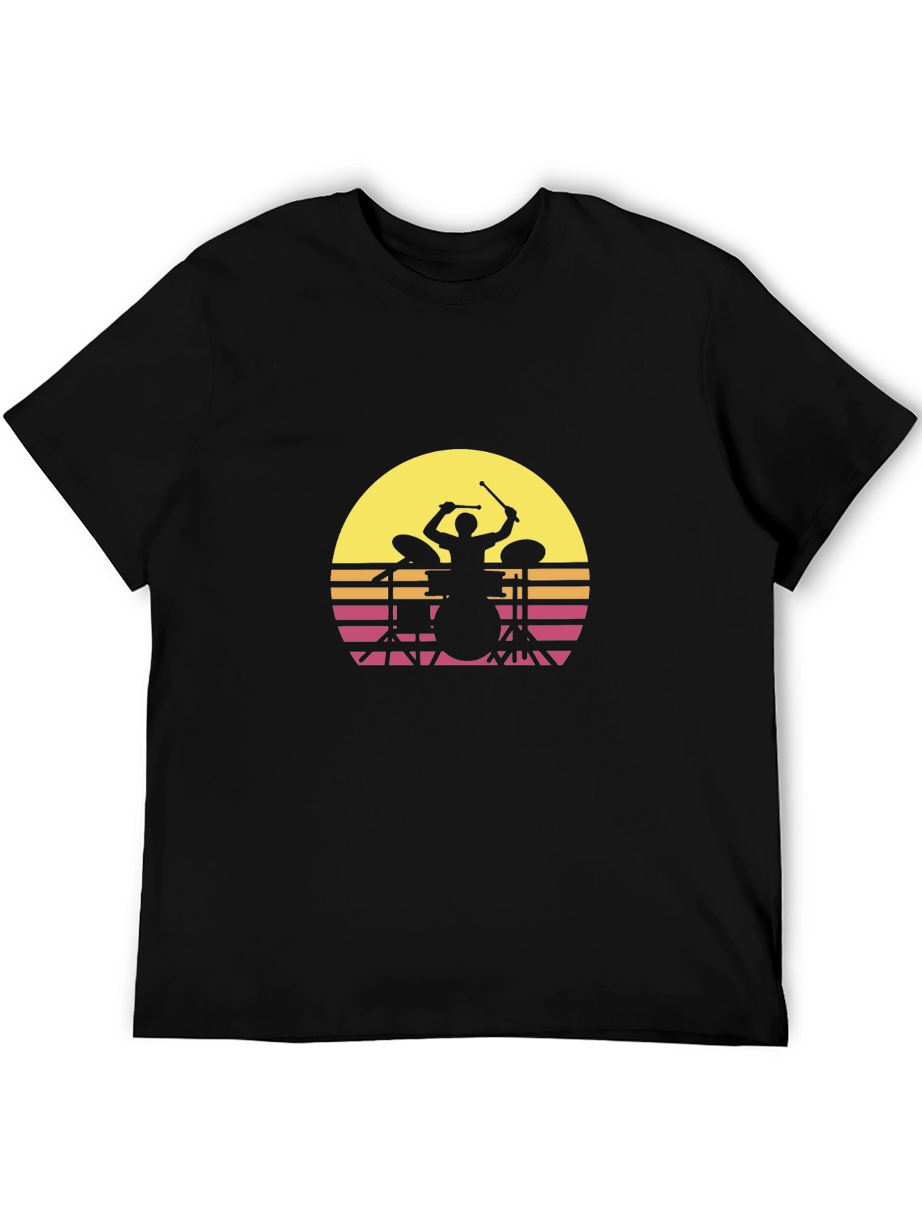 Retro Drummer Silhouette T-Shirt
