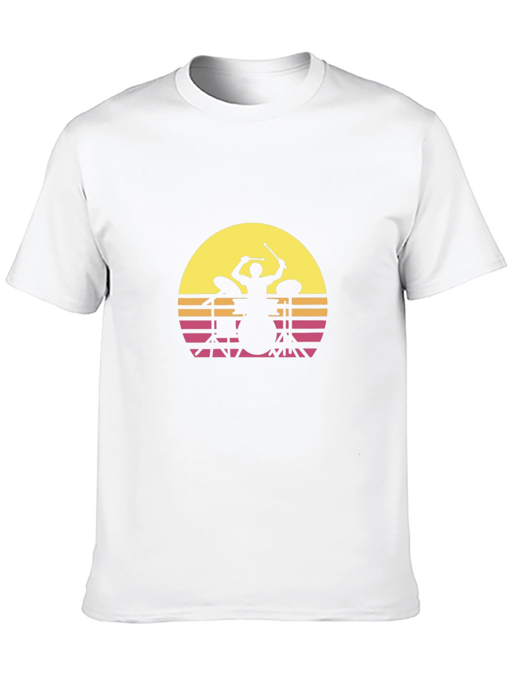 Retro Drummer Silhouette T-Shirt