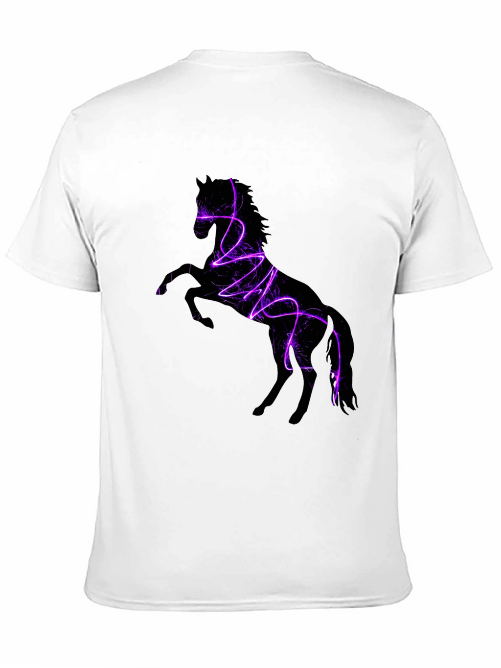 Electric Horse Graphic Tee - Stylish Black T-Shirt