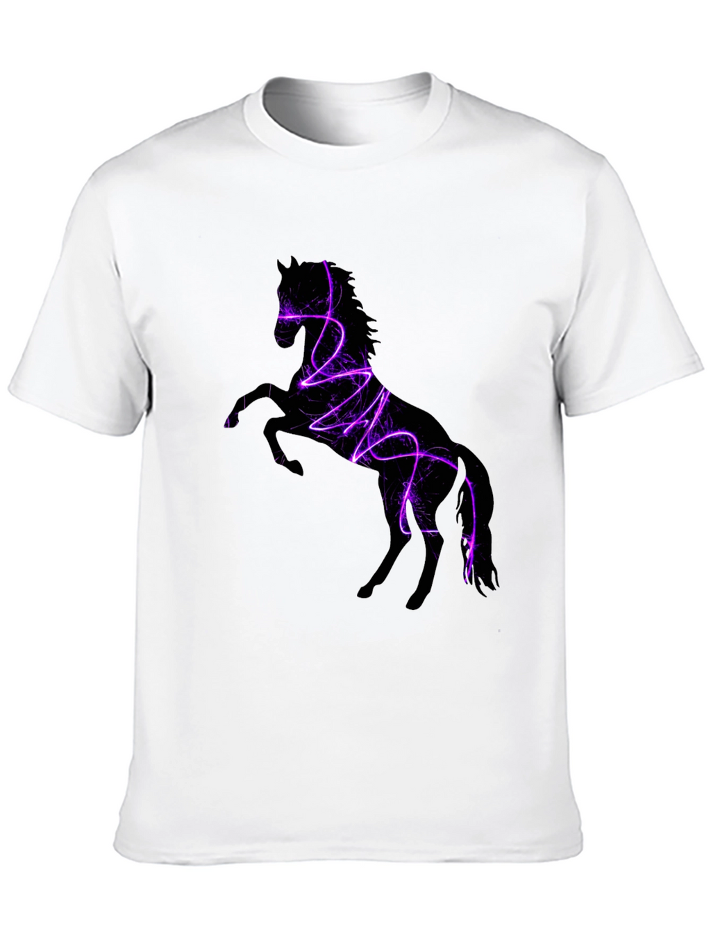 Electric Horse Graphic Tee - Stylish Black T-Shirt