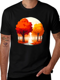 Autumn Trees Graphic Tee - Nature Inspired Shirt