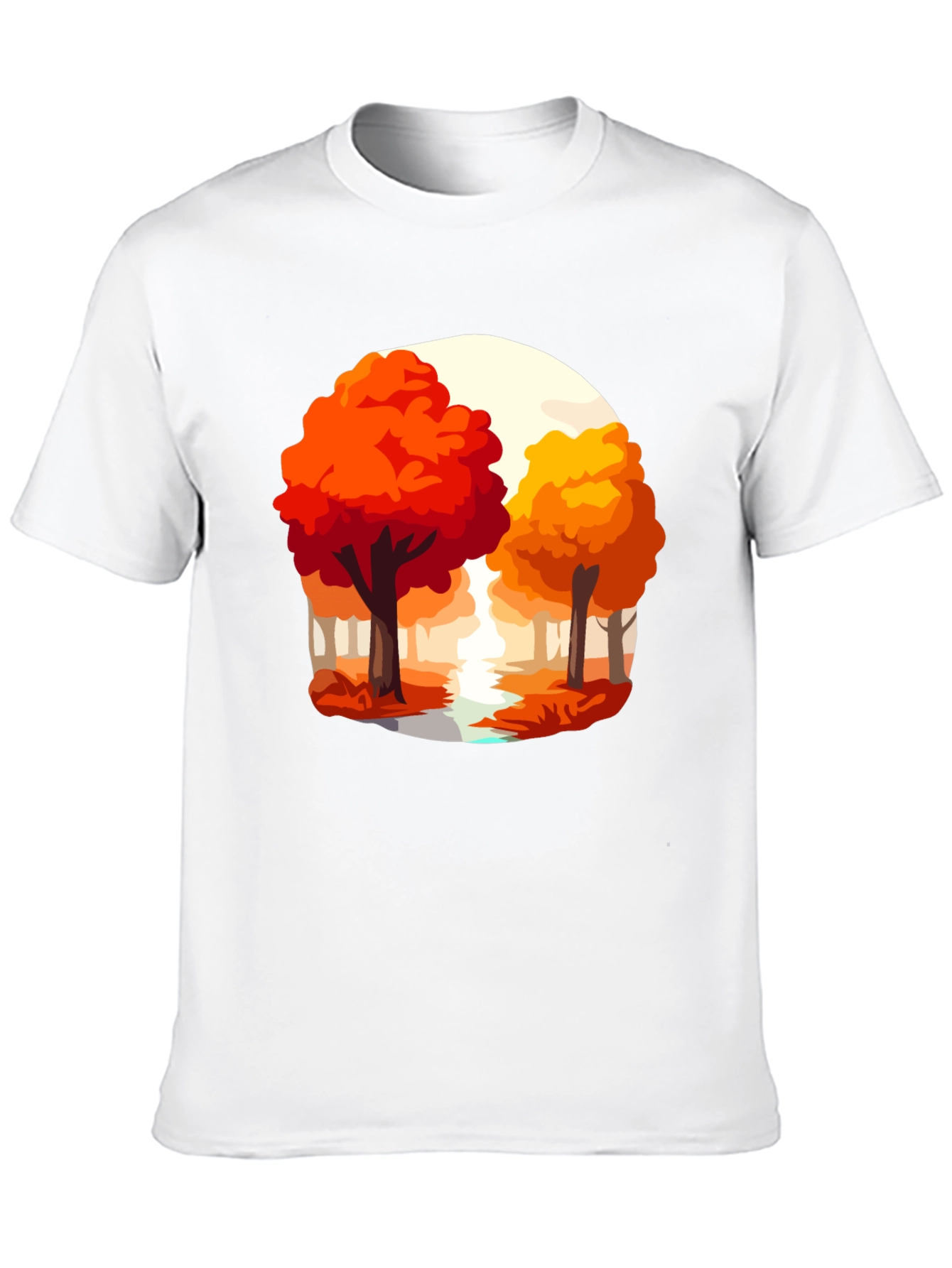 Autumn Trees Graphic Tee - Nature Inspired Shirt