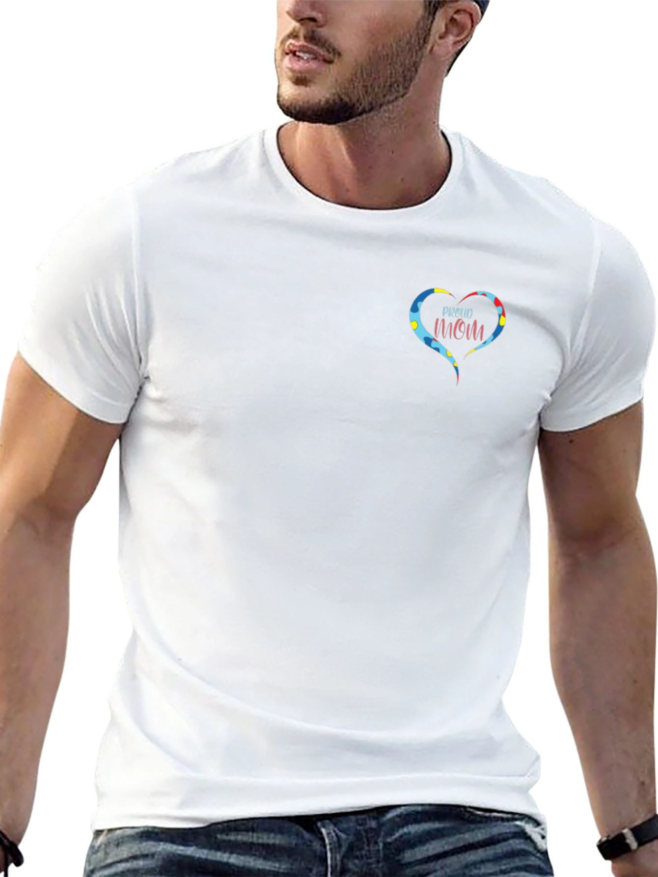 Proud Autism Mom Heart T-Shirt