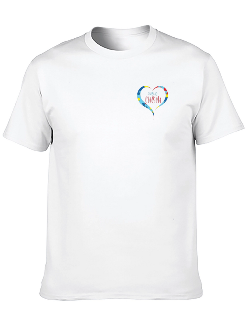 Proud Autism Mom Heart T-Shirt
