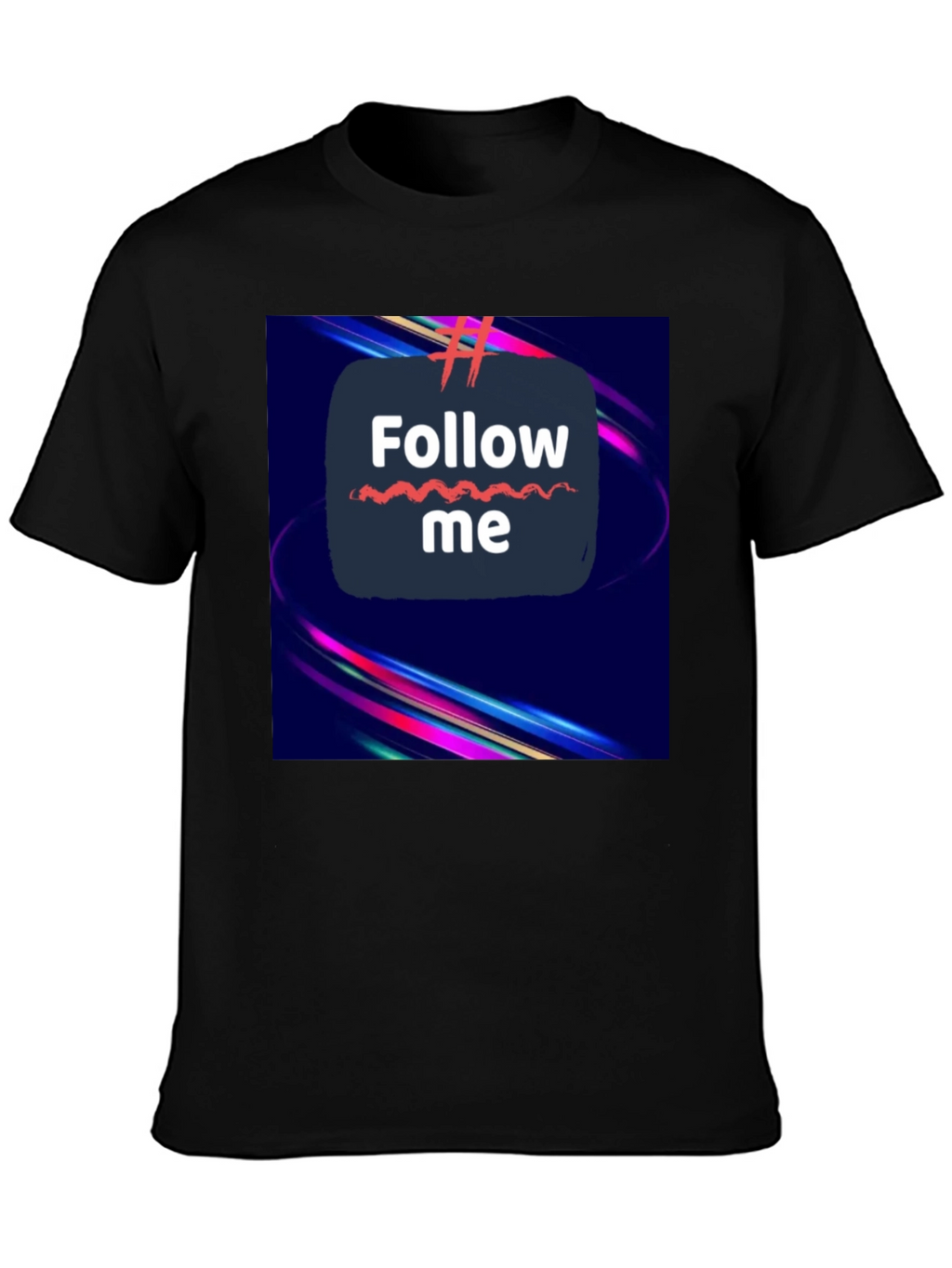 Follow Me Graphic Tee - Trendy Black T-Shirt