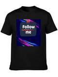 Follow Me Graphic Tee - Trendy Black T-Shirt