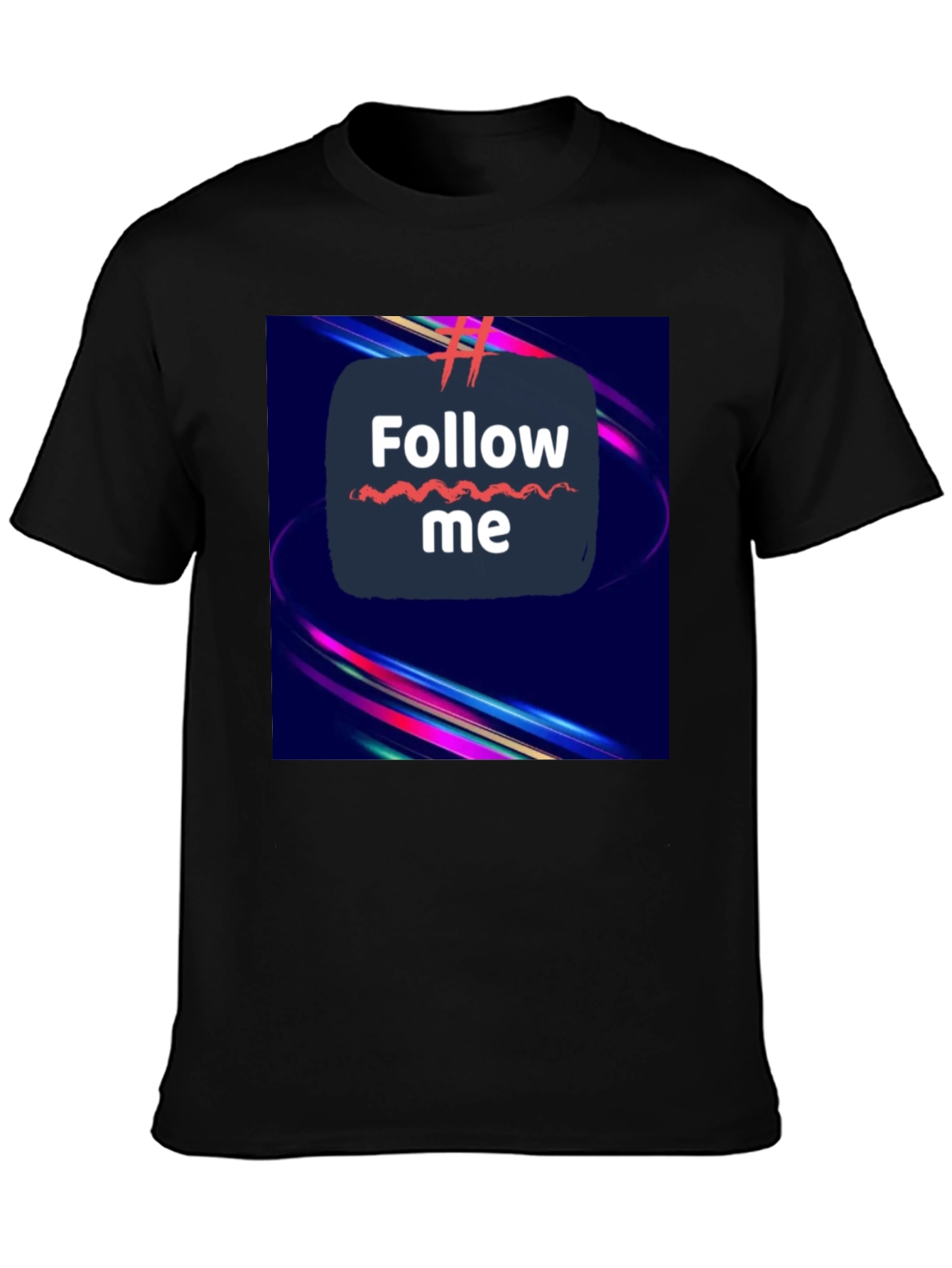 Follow Me Graphic Tee - Trendy Black T-Shirt