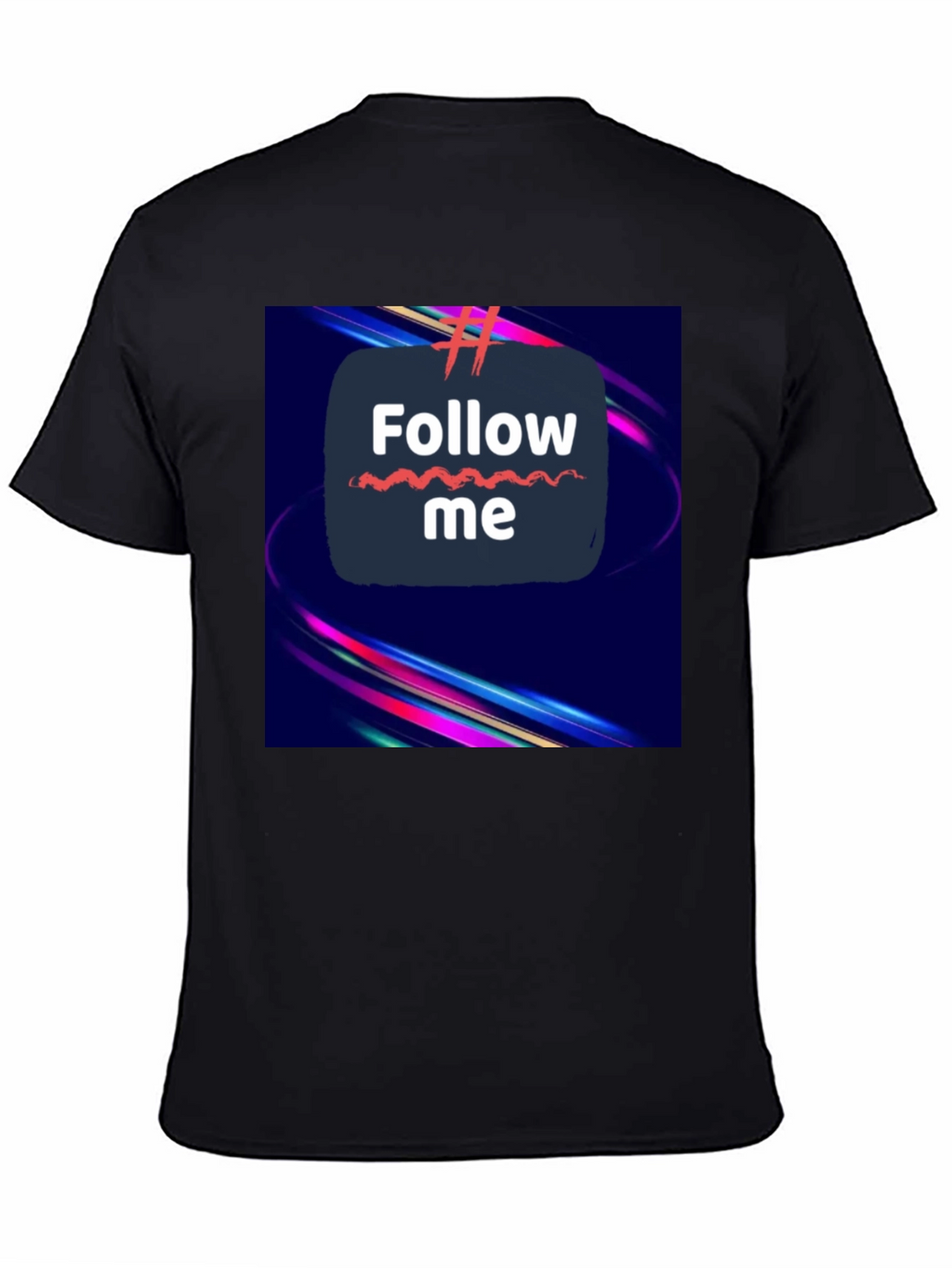 Follow Me Graphic Tee - Trendy Black T-Shirt
