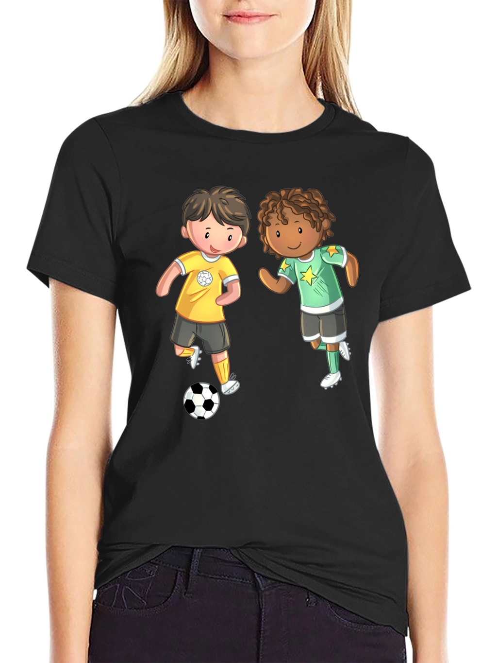 Cartoon Soccer Kids T-Shirt