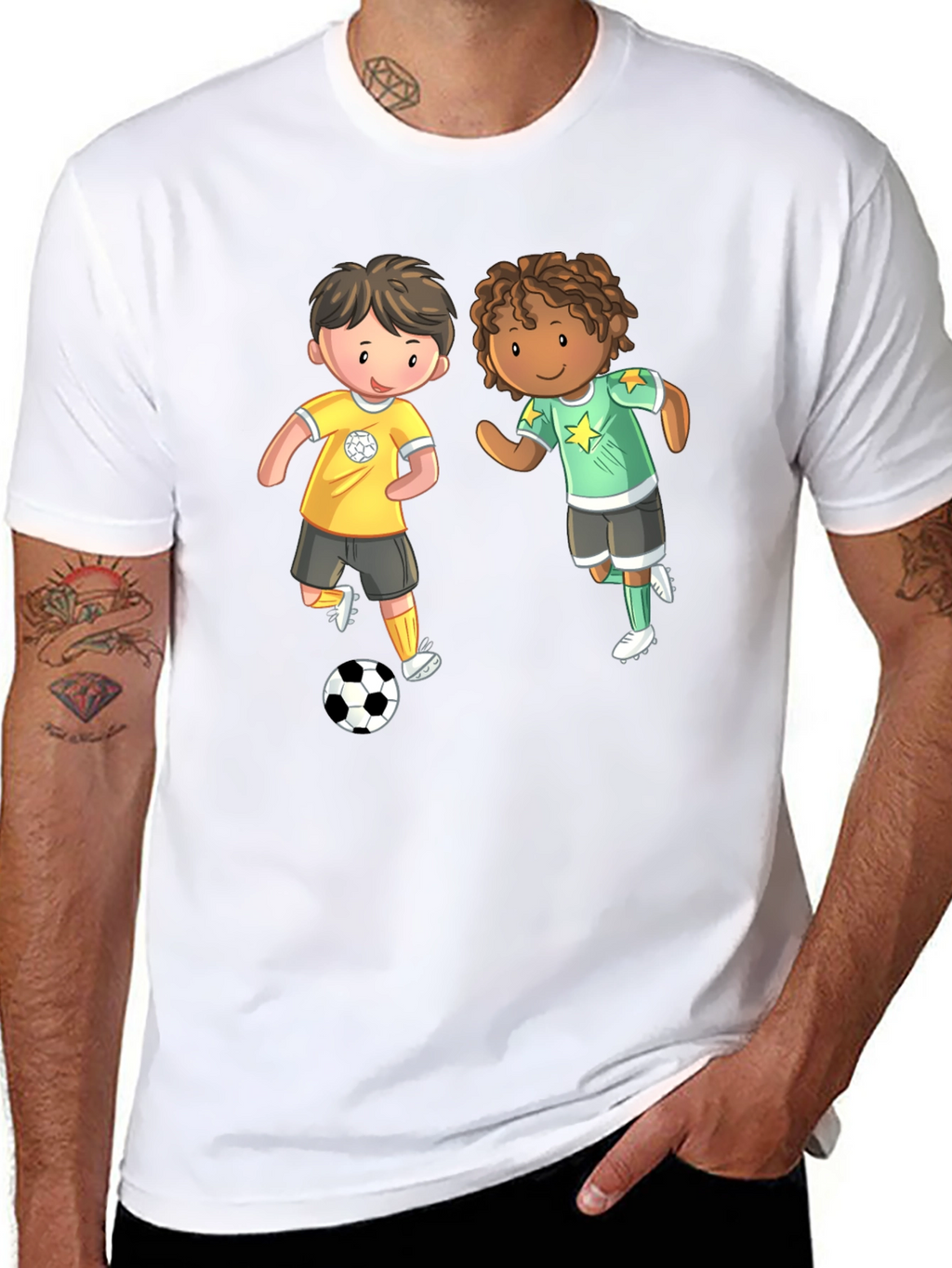 Cartoon Soccer Kids T-Shirt