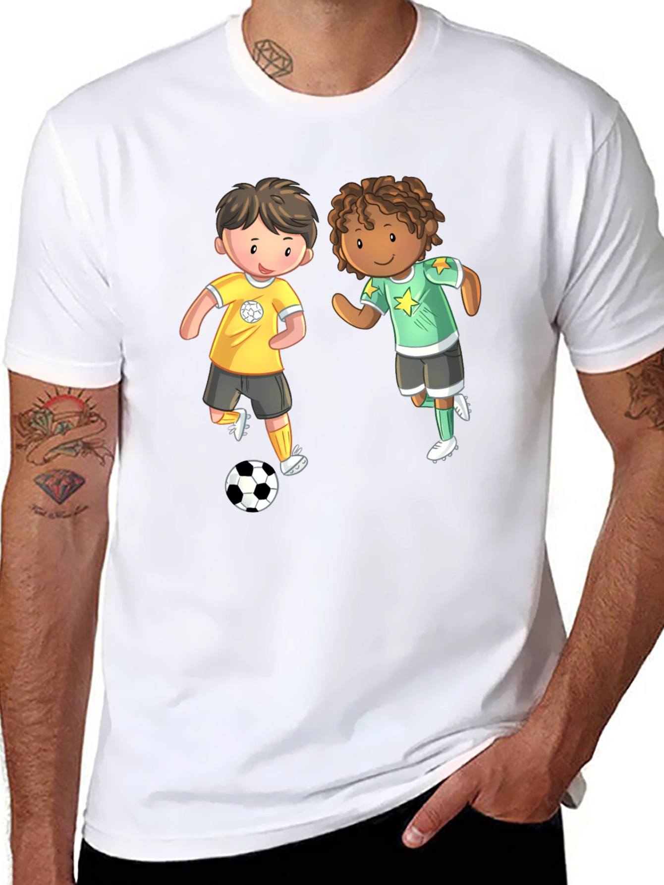 Cartoon Soccer Kids T-Shirt
