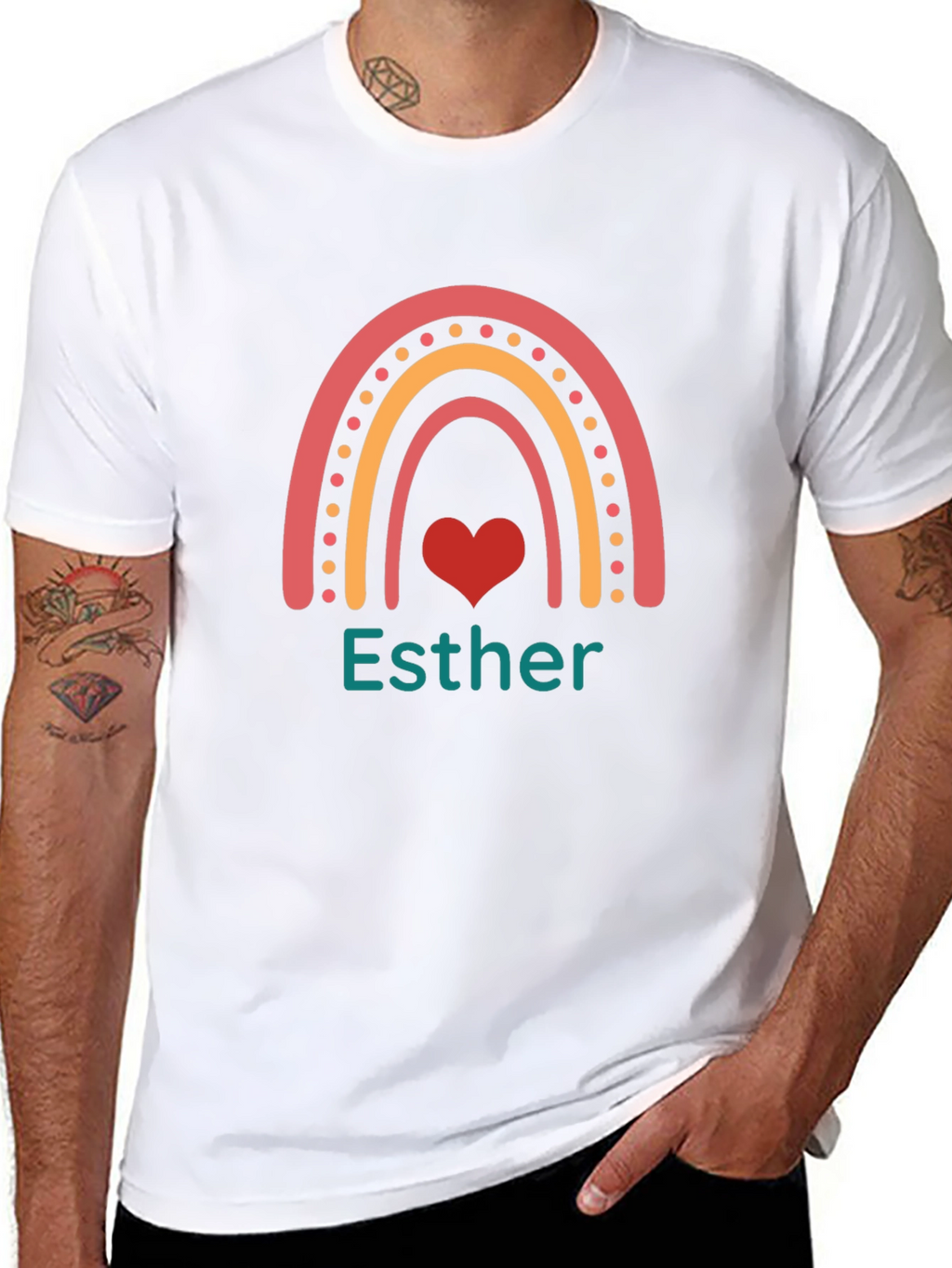 Esther Rainbow Heart T-Shirt