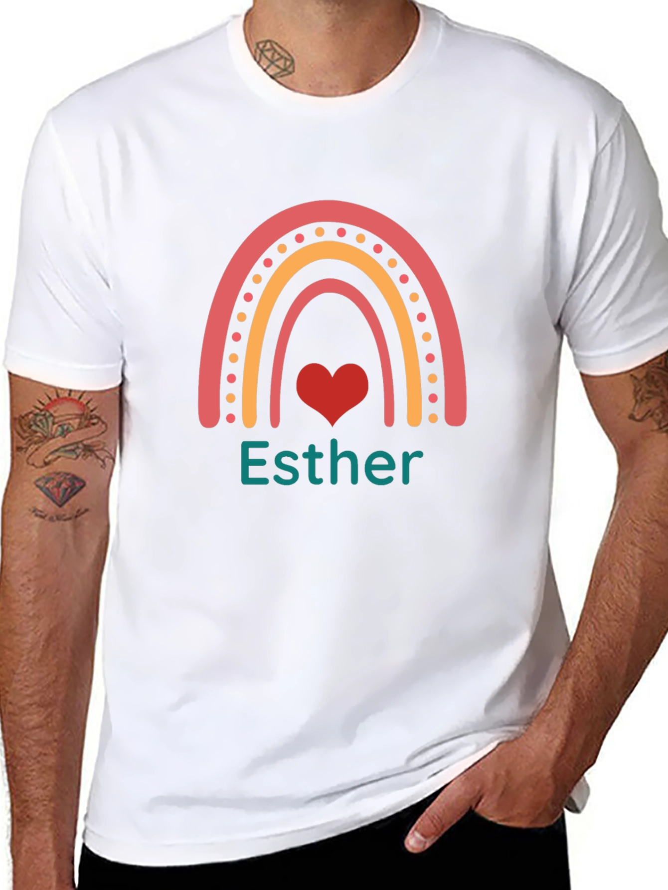 Esther Rainbow Heart T-Shirt