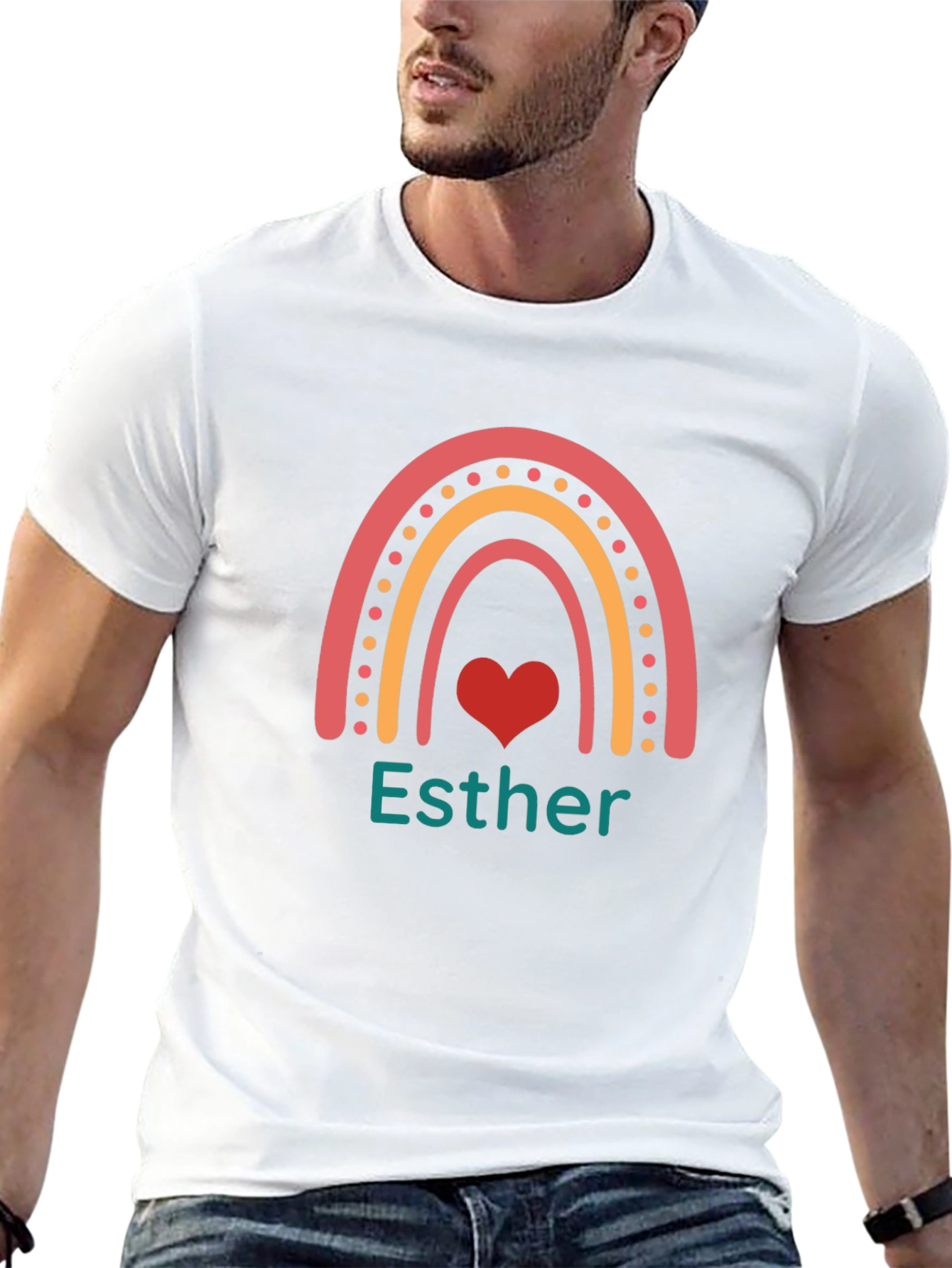 Esther Rainbow Heart T-Shirt